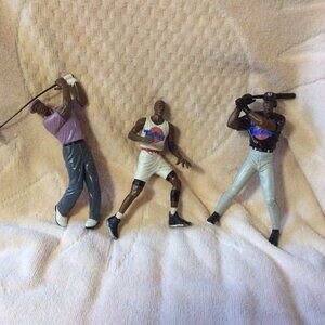 Lot Of 3 Michael Jordan Tune Squad Golf Baseball Basketball Action Figure 1990s